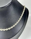 Vintage Sterling Silver 875 Rope Chain 20 5  Unisex Elegant Gift Collectible