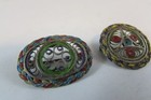 Judaica Two Vintage Yemenite Filigree Sterling 925 Pin Brooch Israel Palestine
