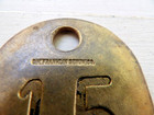 Vintage Solid Brass Beef Dairy Cattle Tag Number Double Sided Price Per Tag