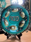 Vintage Judaica Hebrew Seder Plate  Israel Jewish Jerusalem Brass  Enameled