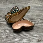Vintage Bejeweled Enameled Butterfly Trinket Pill Box Fitz And Floyd Jewelry Box