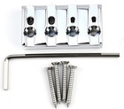 Chrome Brass 4 String Headless Bass Bridge String Lock Nut
