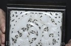 5 6  Old Chinese Ebony Wood Jade Carving Dynasty Palace People Lotus Jewelry Box