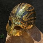 Viking Helmet Brass Steel Medieval Norse Armor Larp Cosplay Collectible Helmet