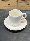 Set Of 4 Tupperware Tupperliving Fine China Teacup Saucer White New