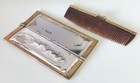 Vintage 1930s B b  Co  Comb   Folding Mother-of-pearl Mirror Set