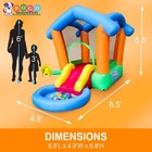 Backyard Kids Inflatable Bounce House W Slide Rainbow Playhouse Jumper Open Box
