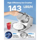 Uimoso Electric Ice Crusher Machine 143lbs h Ice Shaver Snow Cone Maker