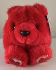 Puffkins Plush Kisses Red Bear Hearts Feet  6680 Swibco Birthdate 2-14-98 Tags