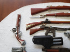 Miniature Toy Cap Pistol Rifle Lot Marx Mores Laig  Colt  Winchester Tommy Burst
