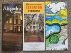 Vintage Va Alexandria Staunton Roanoke Travel Vacation Brochure Map Lot Of 3