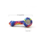 Convenient Stylish Printed Silicone Pipes W  Glass Bowl - Multi-count   Durable