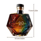 Whiskey Bottle Vintage Dice Shape Kitchen Drinkware Glass Liquor Decanter
