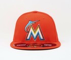 New Era 59fifty Men Women Cap Miami Marlins Authentic Orange On Field Fitted Hat