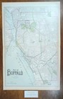 Vintage 1901 Buffalo New York Map 14 x22  Old Antique Original Erie County Ny