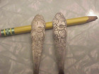 Vintage 1930 s Disney Mickey Mouse Nursery Rhyme Baby Spoon   Fork Match 4 1 4 
