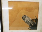 Vintage Paper Collage Mixed Media Art -gay Interest -male Privates Rocket Ship