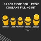Radiator Coolant Filling Funnel Kit Spill Proof Cooling Fluid Bleeder Adapters