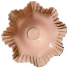 Vintage Fenton Pastel Pink Milk Glass Bowl Hobnail Pattern Ruffled Edges 10 