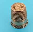 Pretty Vintage Filigree 14k Gold Thimble Sewing Collectable Size 9