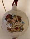Disney World Mickey Minnie Victorian Christmas Ornament Ball Porcelain Rare 2012