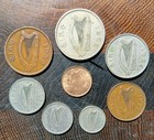 Ireland Eire Full Set 8 Irish Coins 1950s Farthing-halfcrown     great Present    j8