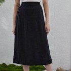 Brunello Cucinelli Spring New Silk Wool Elastic Waist Bead A-shaped Long Skirt