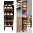 4 Basket Market Retail Display Rack Shelf Merchandiser Fruit Vegetable Organizer