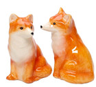     New Cosmos Gifts Porcelain Salt Pepper Shakers Red Fox Forest Animal Figurine