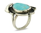 Vintage Navajo Ring Sterling Silver Authentic Turquoise Handmade Size 7 5