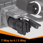 7 Way Round To 4 5 Pins Flat Trailer Wiring Plug Adapter For Truck Rv Tow Hitch
