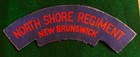  north Shore Regiment New Brunswick  Printed On Canvas Shoulder Flash Wwii Issue