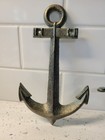 Cast Iron Anchor And Ships Wheel Nautical Wall  Shelf Decor