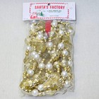 Beaded Garland Vtg 9 Ft Gold Clear Pearl New Old Stock Paul Minor Santas Factory