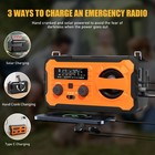 Emergency Solar Hand Crank Weather Radio 100000mah Power Bank Charger Flashlight