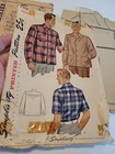 Simplicity Pattern  1961 Men s Shirt Shacket Size Medium Vintage 1947