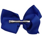 Girls Large Blue Hair Bow Jumbo Hair Clip Dance Star Cheer Bow Barrette 5 Inch