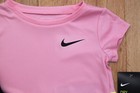 New Nike Infant Baby Girl 2 Piece Top   Shorts Set White Pink Dri-fit  24 Months