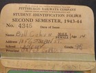 Rare 1943-1944 Pittsburgh Railways Company Student Identification Folder 