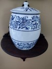 Antique Blue Onion Gmt   Bro Germany Powder Sugar Ceramic Canister Jar  3985