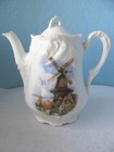 Antique 7 Pc German Child s Tea Set-windmill Decal-110 Years Old