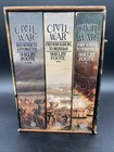 Vtg 1986 - The Civil War - Complete 3 Volume Box Set Shelby Foote  Books