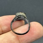 Ancient Roman Bronze Ring With Lapis Lazuli Intaglio Bezel