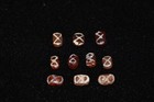 10 Genuine Ancient Near Eastern Etched Carnelian Beads In Very Good Condition