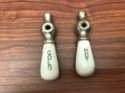 Vintage Porcelain Chrome Faucet Handles Hot   Cold Bathroom Sink Tub Pair
