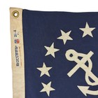 Vintage Cotton Sewn American Yacht Ensign Flag Anchor Boat Cloth Nautical Art