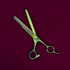 Hair Thinning Shears Blending Scissors 6 5  55 Teeth Green Titanium Vg10 Rh