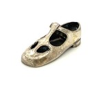 Vintage Sterling Signed 800 Italian Handmade Open T Bar School Shoe Miniature