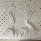 Vintage Sheer Cami With Lace Ruffling Waist Hem