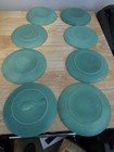 Set Of 8 Green Felix Tissot Taxco 8  Plates Ceramic Mid Century Art